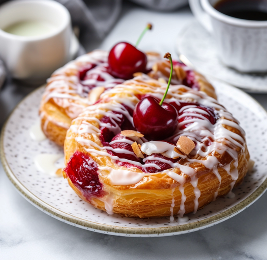 Cherry Puff Pastries for Afternoon Tea